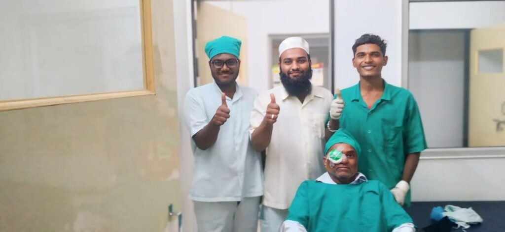 Satisfied patient after receiving eye care at Netradeep College of Optometry