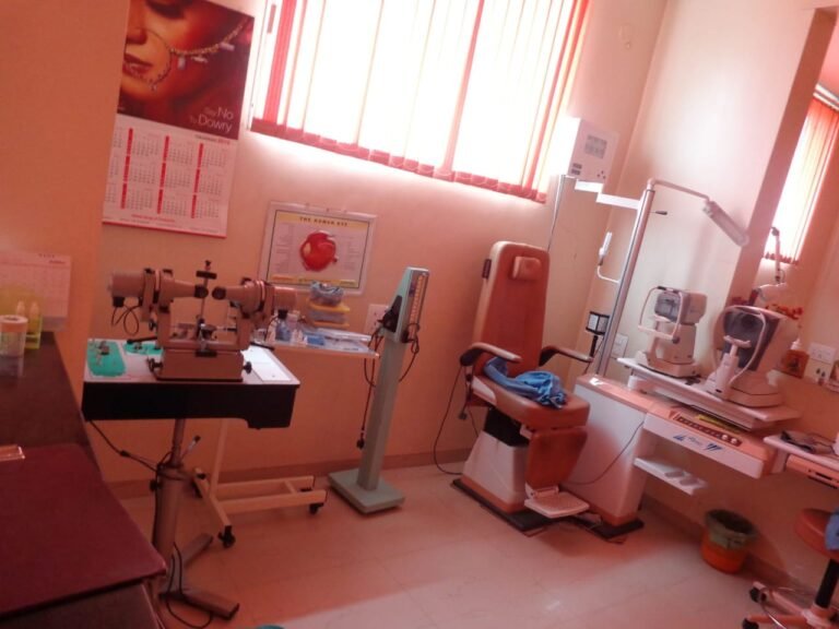 Optometric instruments used for clinical training at Netradeep College of Optometry